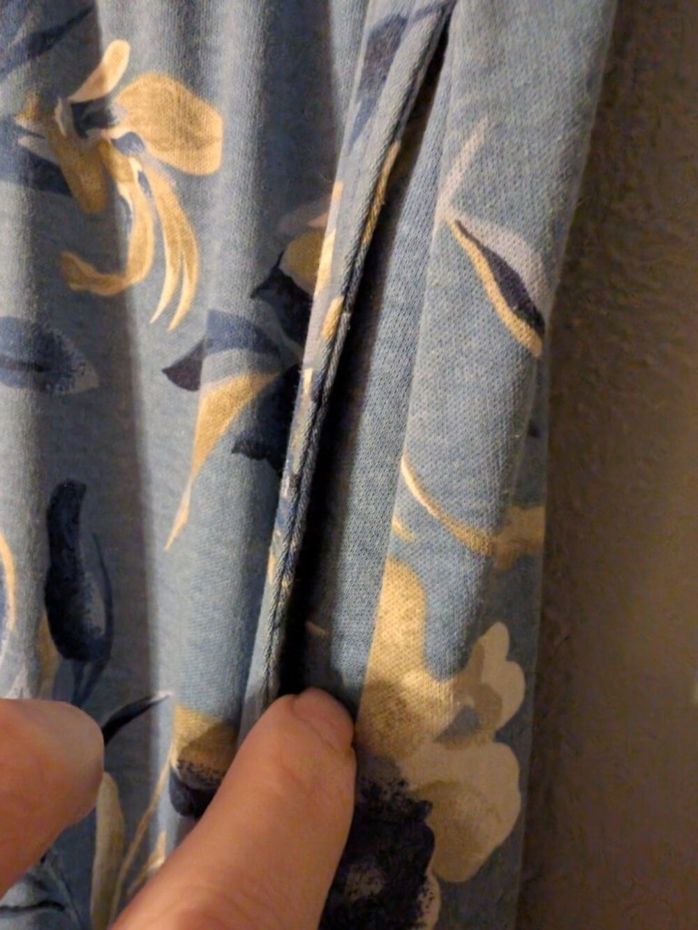 Jaclyn Smith Sport Floral Button Front Maxi Skirt Large Blue 90s Vintage Pockets - Picture 3 of 8